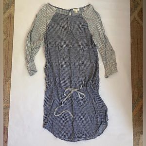 Soft Joie | Drop Waist Quarter Length Sleeves Mini Dress | XS